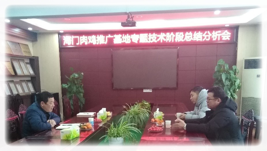 肉鸡体系质量控制创新团队调研京海基地